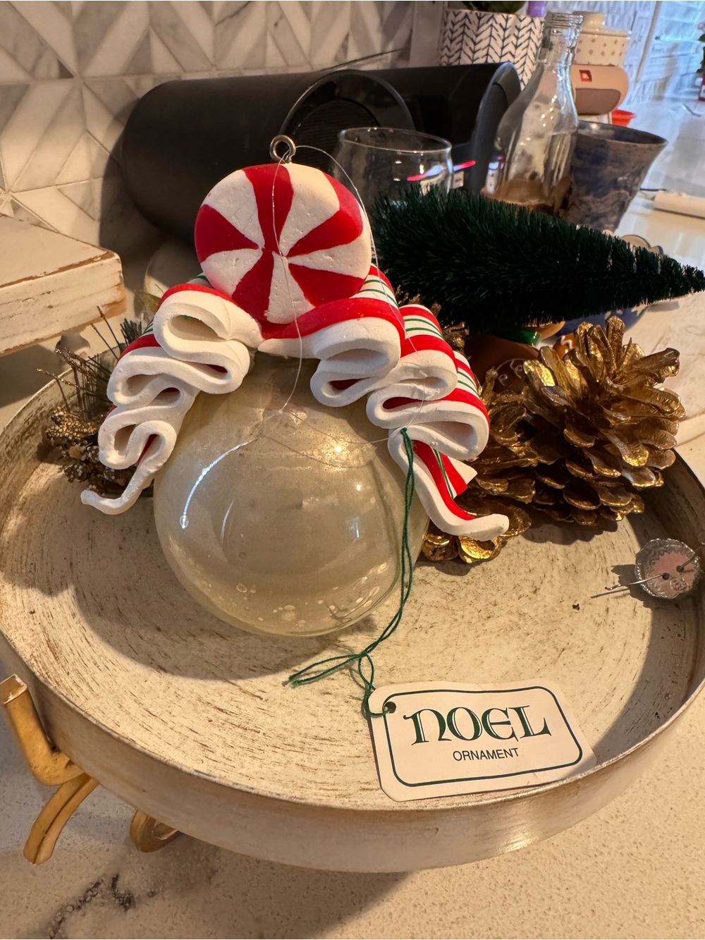 VTG Dept 56 Noel Peppermint Candy Christmas Ornament 1838-4 - Original Box